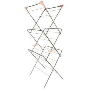 Beldray LA072498GRYNFEU7 Elegant 3-Tier Clothes Airer, Graphite Grey
