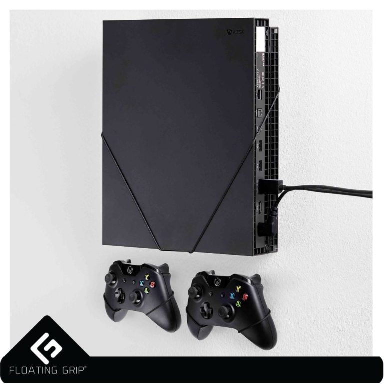 Floating Grips Xbox One X and Controller Wall Mounts – Bundle (Black)