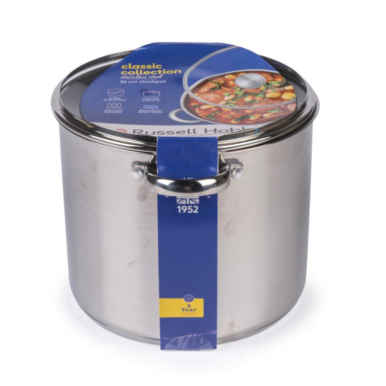 Russell Hobbs RH03801EU7 Classic Collection 26 cm 11.5L Stockpot ,Stainless Steel