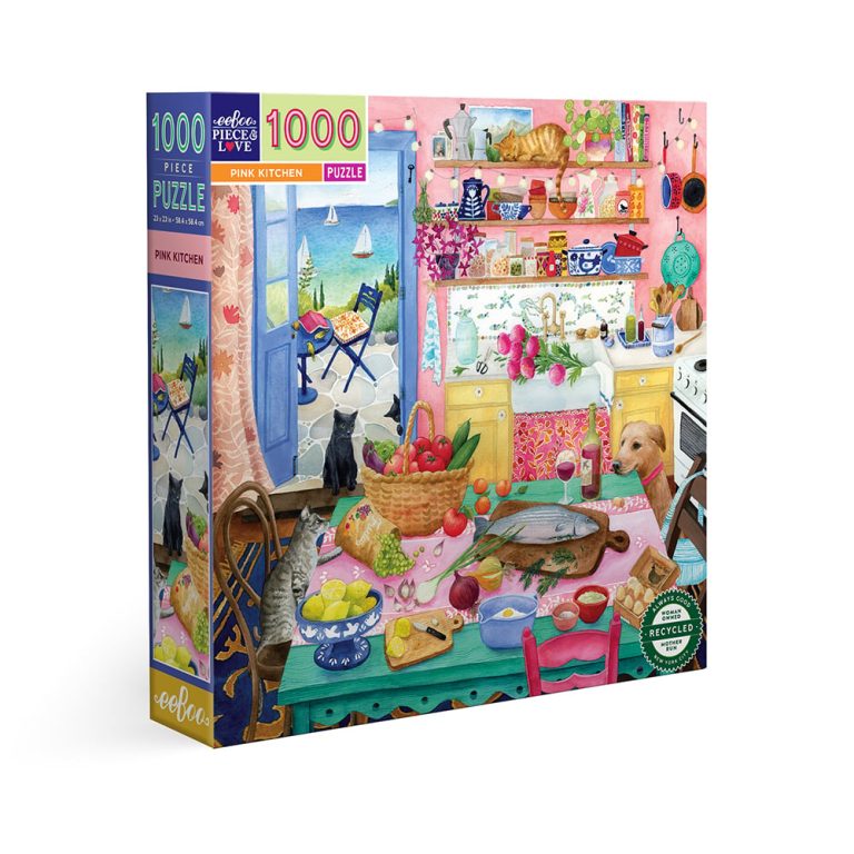 eeBoo – Puzzle 1000 pcs – Pink Kitchen – (EPZTPNK)