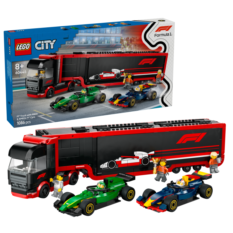 LEGO – LEGO City – F1® Truck with RB20 & AMR24 F1® Cars (60445)