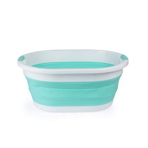 Beldray LA034816MNTFPEU7 Collapsible Laundry Basket 28L White/Mint