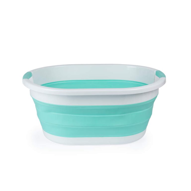 Beldray LA034816MNTFPEU7 Collapsible Laundry Basket 28L White/Mint