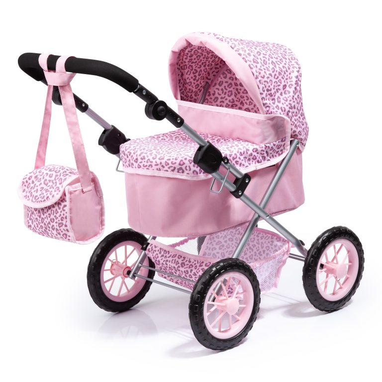 Bayer – Dolls Pram Trendy – Pink Leopard Print (13002AA)