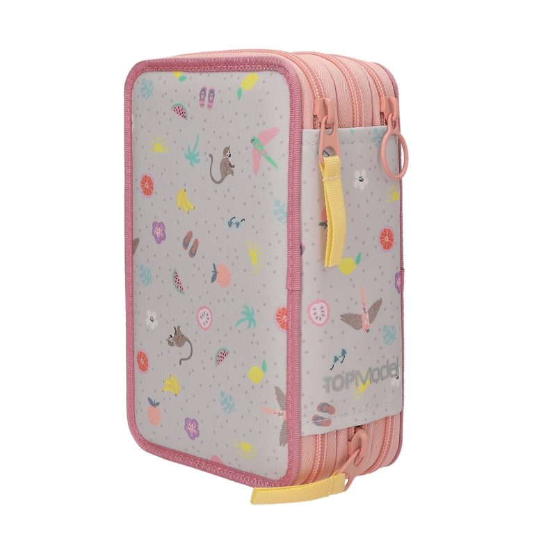 Topmodel – Triple Pencil Case JUICY – apricot, pink, yellow (413324)