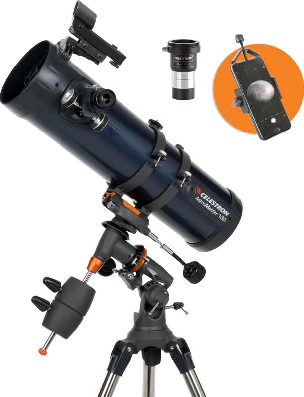Celestron - Astromaster Reflector 130EQ with phoneadapter and T2-Barlow
