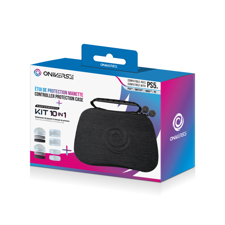 Oniverse Controller Case With 10 Accessories 4 Rings + 6 Silicon Cap – Grey