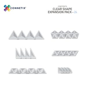 Connetix - Clear Shape Expansion Pack 24 Pieces - (CT-C-00024-SH)