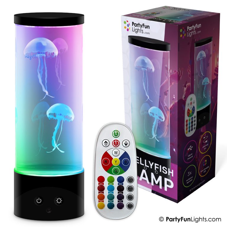 Party Fun Lights – Jellyfish Lamp with Remote Control – H: 30 cm (605403)