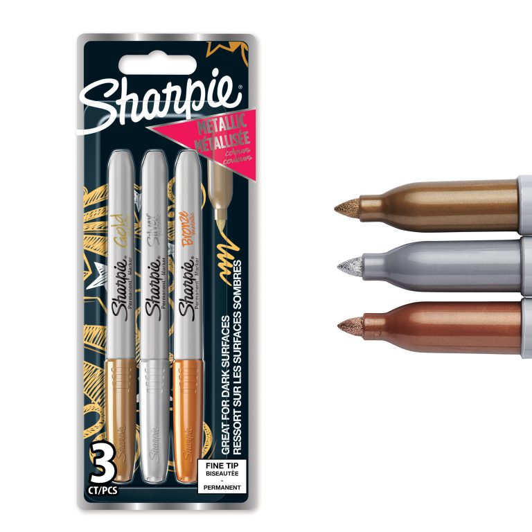 Sharpie – Metallic 3-Blister – Gold/Silver/Bronze – 1.4 mm