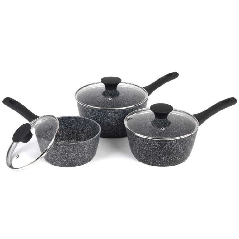 Salter BW11460BRMFO Megastone Thermo Collar 3-Piece Saucepan Set – 16/18/20cm