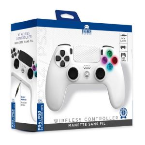 Wireless Controller for PS4 with 3,5mm jack slot - LED - White