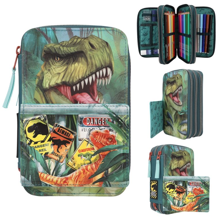 Dino World – Triple Pencil Case danger ( 0411757 )