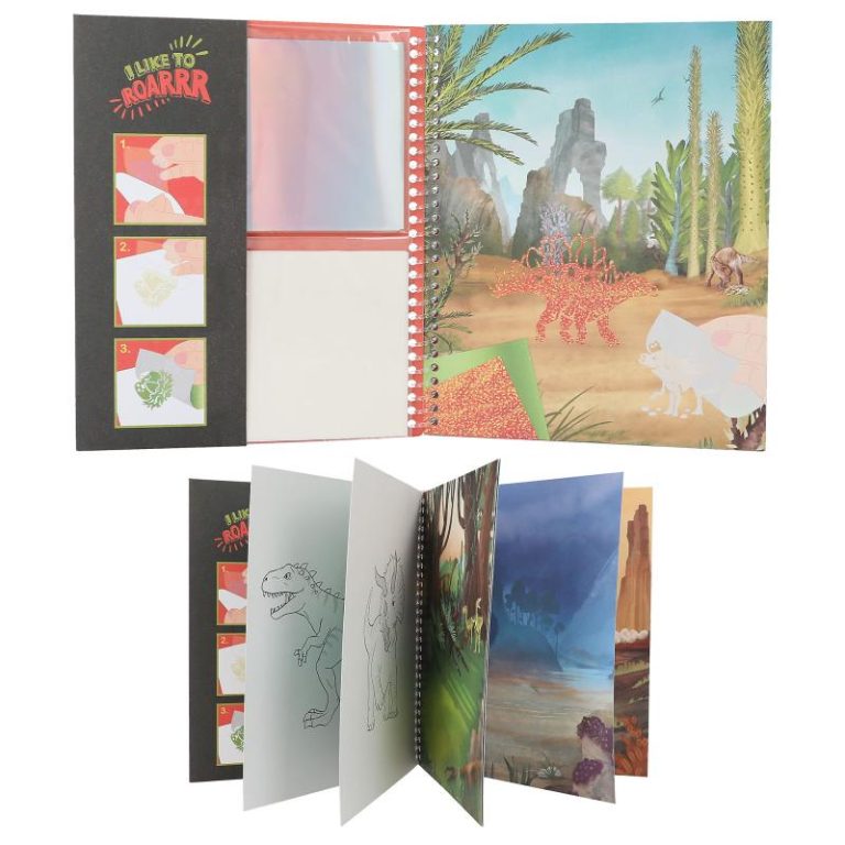 Dino World – Colouring Book Stick & Shine ( 0412473 )