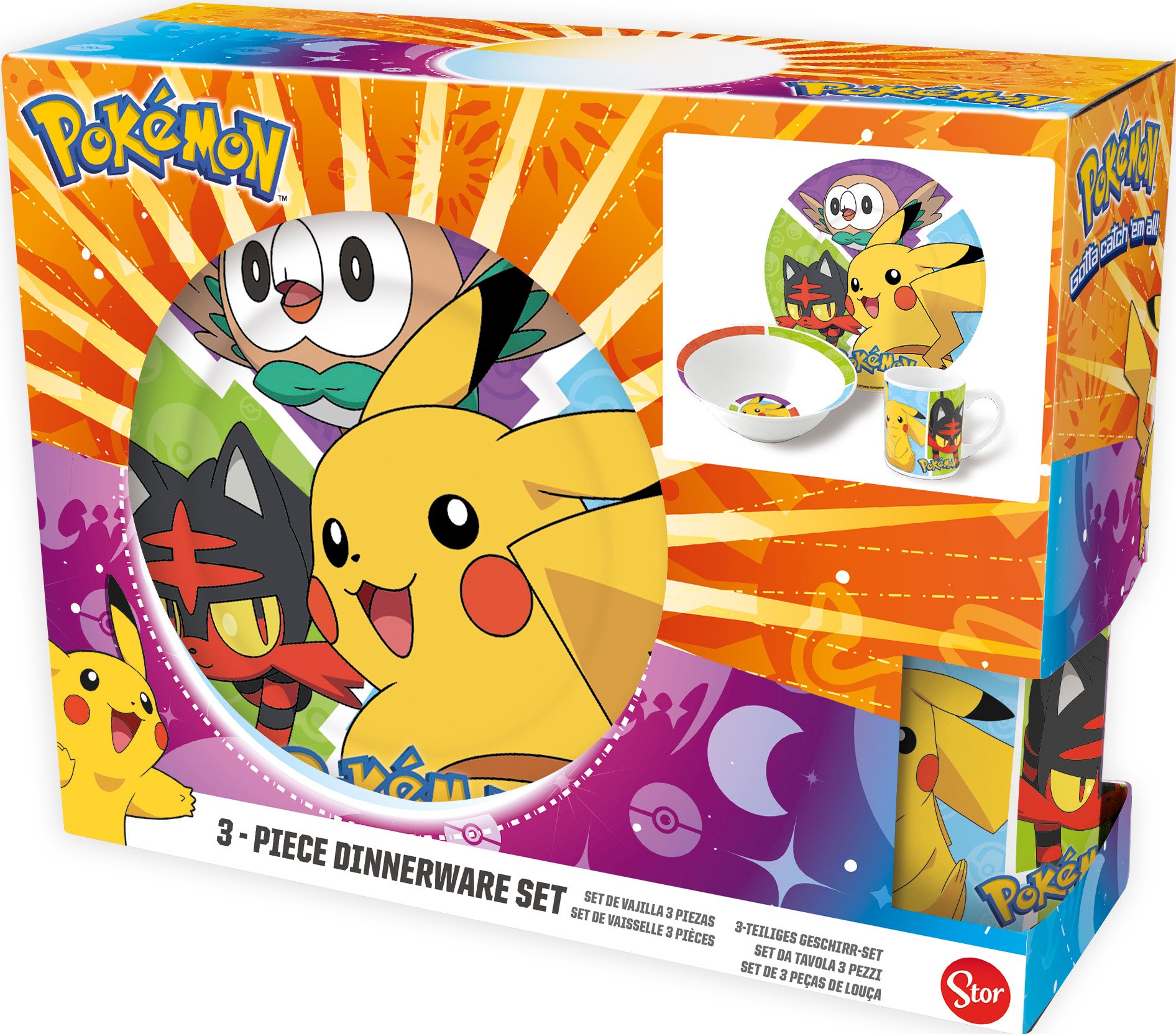 Stor - 3-Piece Ceramic Gift Set - Pokémon (36965)