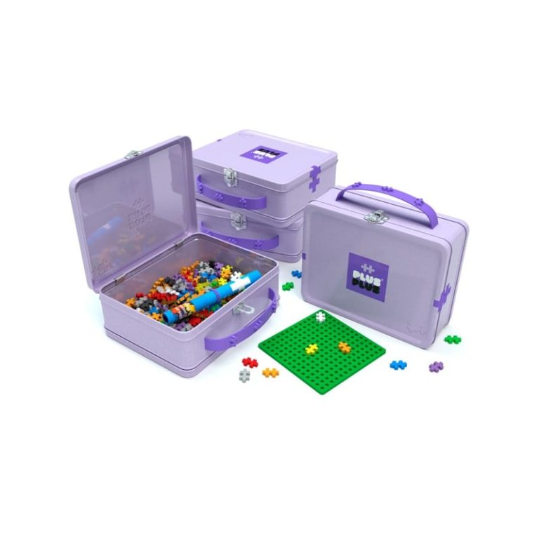 Plus-Plus – Mini Pastel – Suitcase Metal Purple, 600 pc (7003)