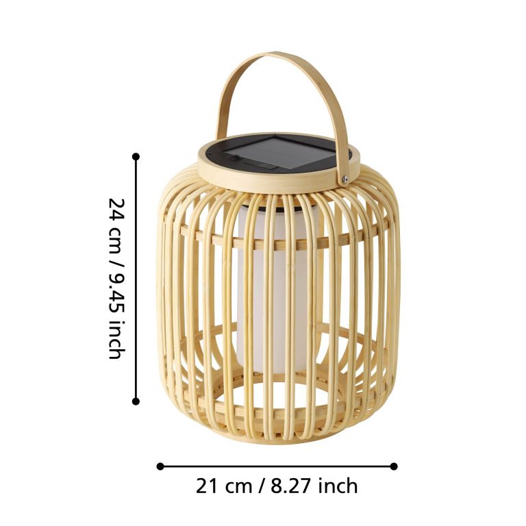 EGLO MARLIANO Solar Table Lamp – Stylish Brown/White Outdoor & Indoor Light