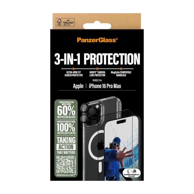 PanzerGlass – iPhone 16 Pro Max 6.9” 3-in-1 Protection Bundle