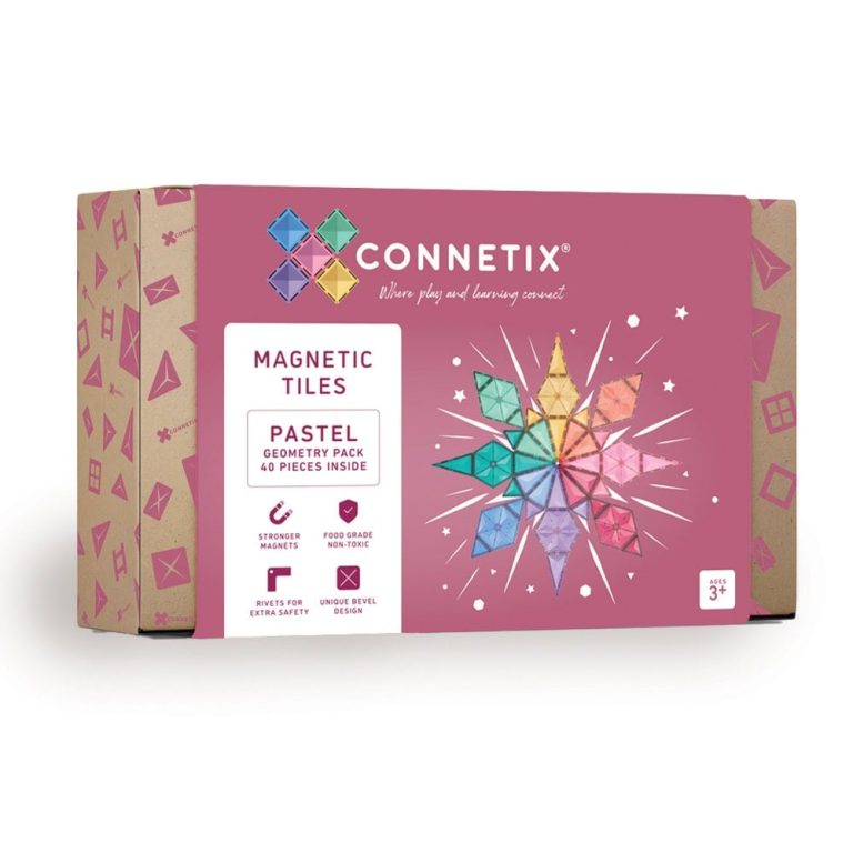 Connetix – Pastel Geometry Pack – 40 Pieces (CT-P-00040-GE)