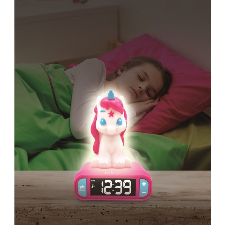 Lexibook – Unicorn Alarm Clock w. Night Light (RL800UNI)