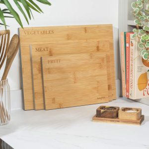 Salter BW072812EU7 3 Piece Bamboo Chopping Board Set