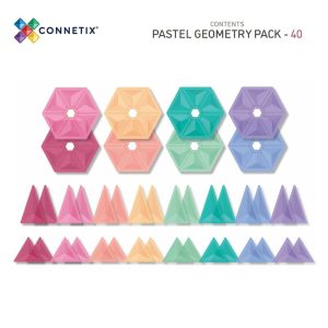Connetix - Pastel Geometry Pack - 40 Pieces (CT-P-00040-GE)