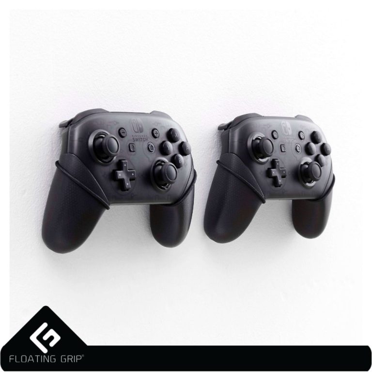 Nintendo Switch Pro Controller wall mount by FLOATING GRIP®, Black