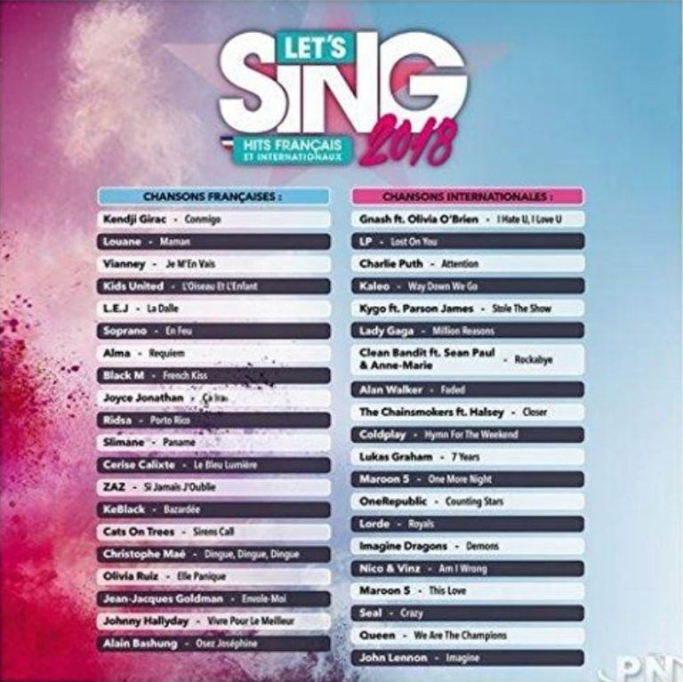 Let’s Sing 2018 (UK/FR)