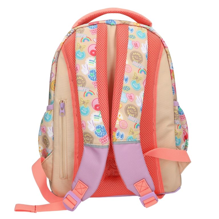 Topmodel – School Backpack GIRL POWER – Beige, Lilac, and Coral (413285)