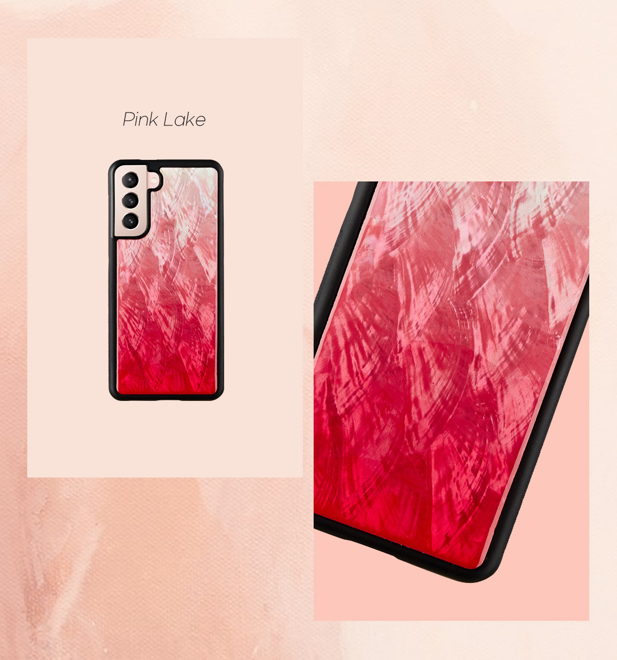 iKins case for Samsung Galaxy S21+ pink lake black