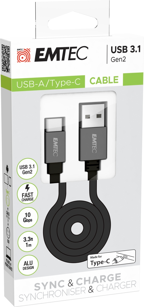 Emtec Cable USB-A to Type-C 1m