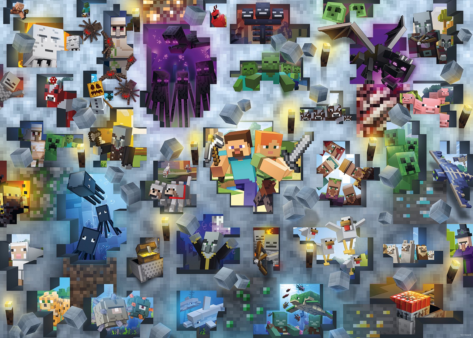 Ravensburger - Puzzle Minecraft Mobs 1000p (12000422)