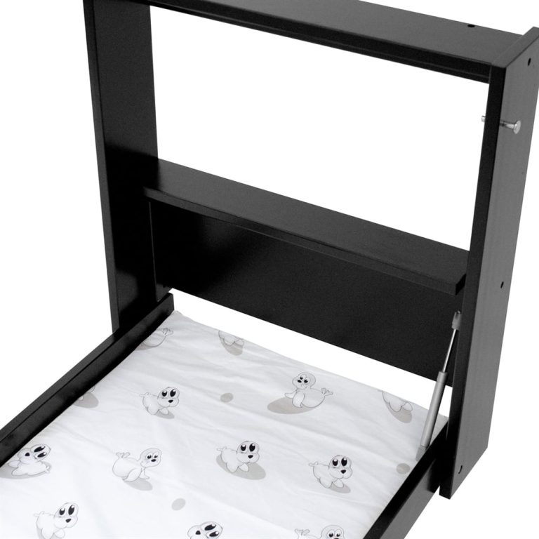 BabyTrold – Changing table for wall incl. mattress Black