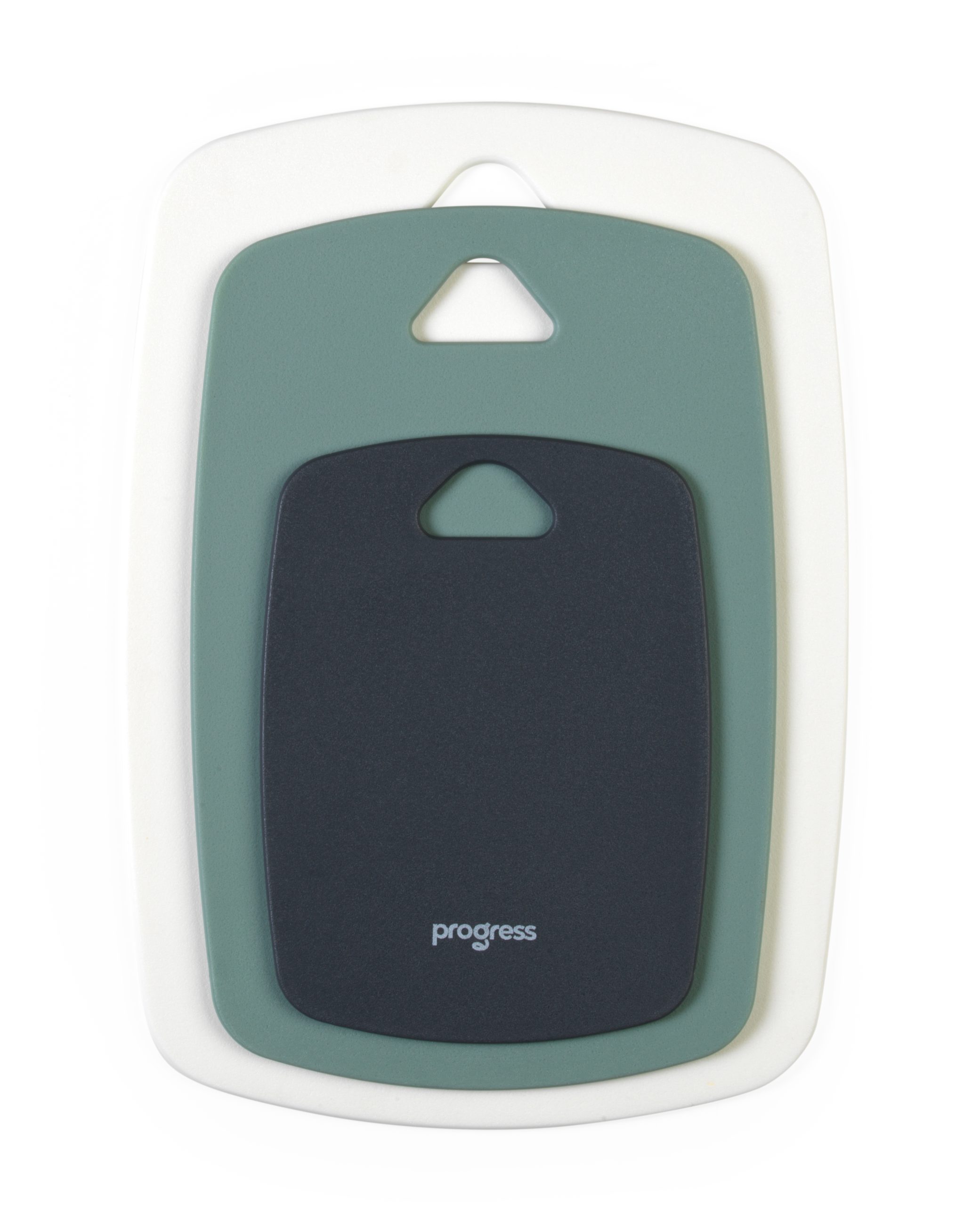 Progress BW13976G Neutrals 3 Piece Double-Sided Chopping Board Set
