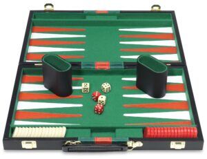 Backgammon in suitcase