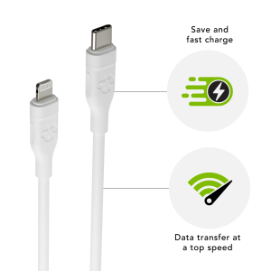 dbramante1928 - Re-charge - Cable - USB-C to MFI Lightning, 1.2m - White