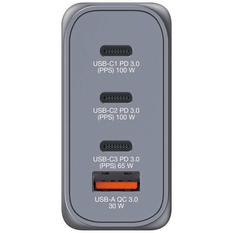 Verbatim – GNC-100 GaN Charger 4 Port 100W USB-A/USB-C