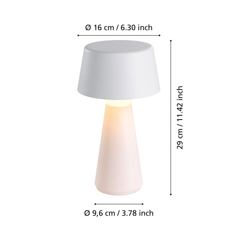 EGLO HUESA Table Lamp – Touch Control & USB-C Charging