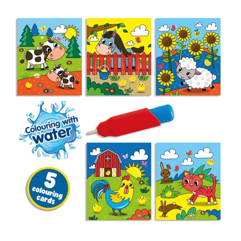 SES Creative – Colouring with Water – Farm Colouring Book – (S00132)