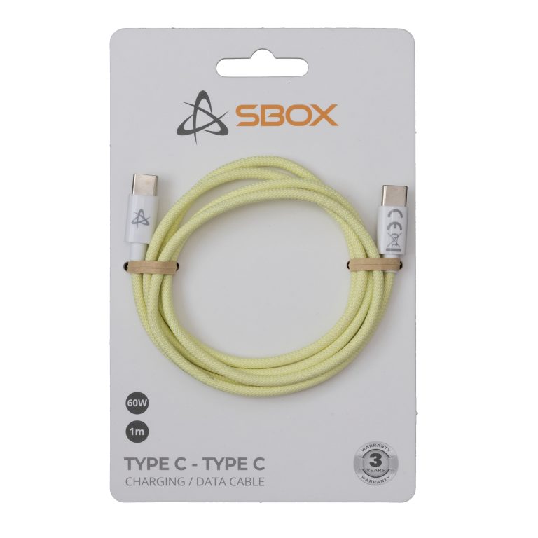 Sbox Type C – Type C M/M 1m yellow TYPEC-1-Y