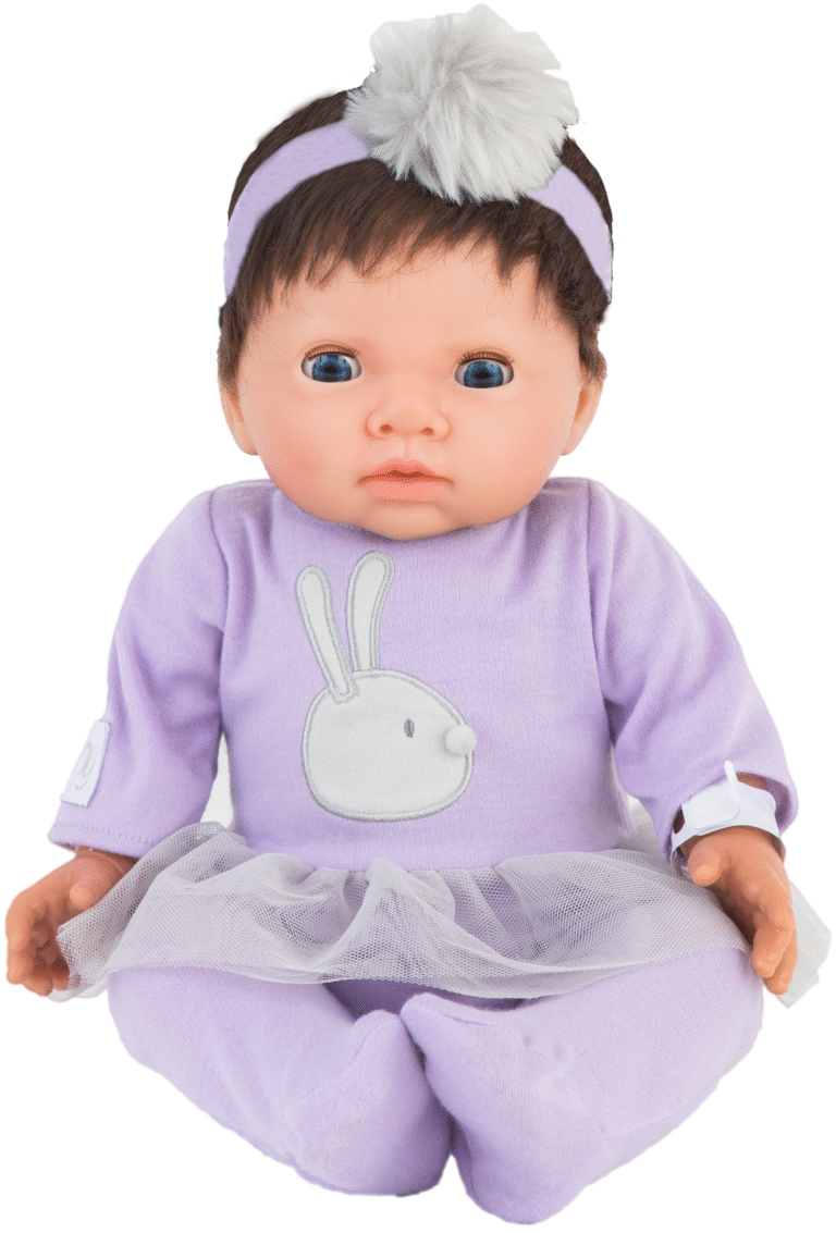 Tiny Treasure – Doll w/ Brown Hair & Purple Tutu Dress (30140)