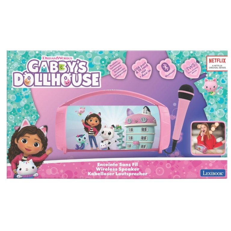Lexibook – Gabby’s Dollhouse Bluetooth Light Speaker (BTP585GDHZ)