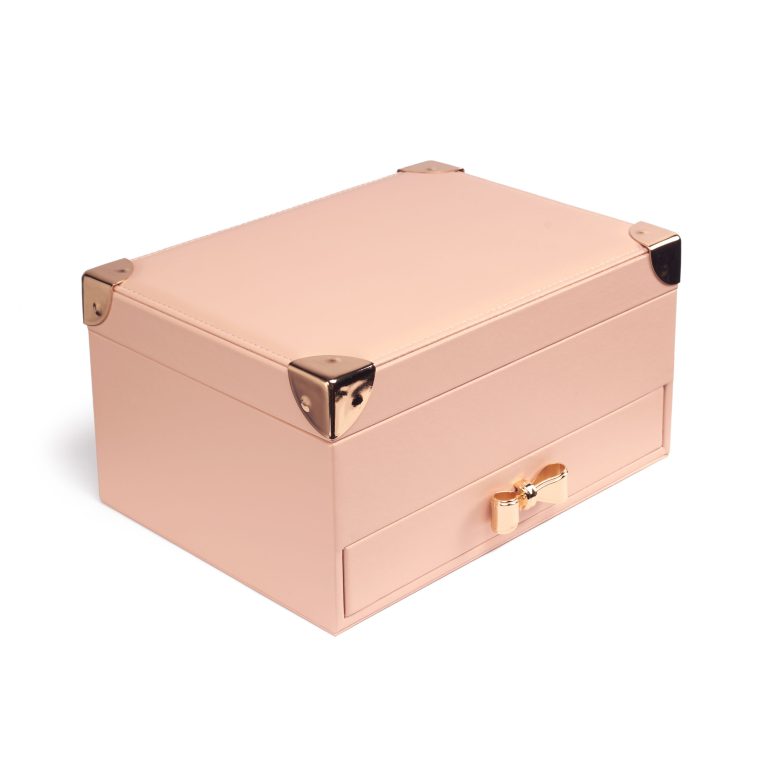 Gillian Jones – Large jewelry box with bow – Pink – Large