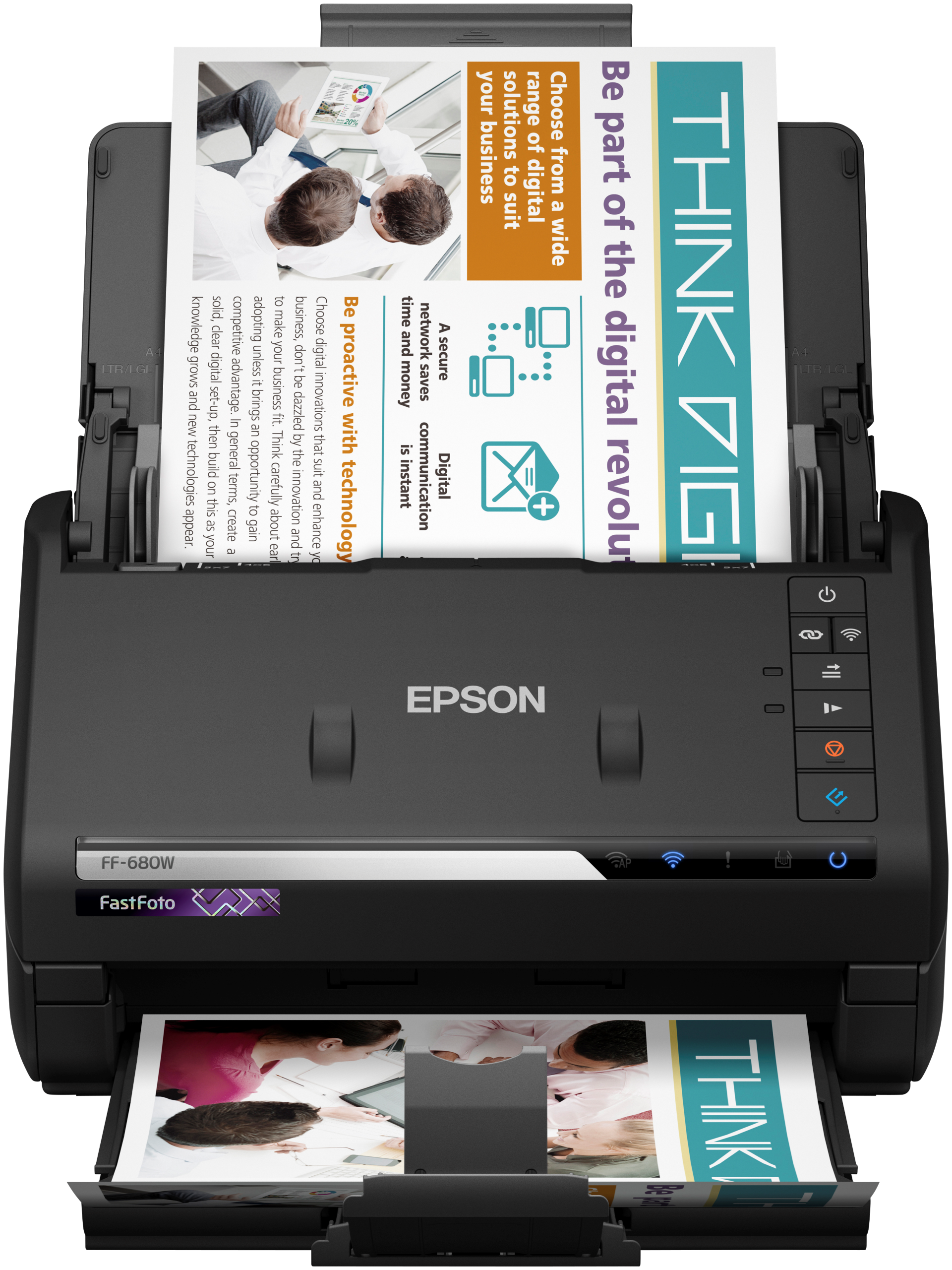 Epson - FastFoto FF-680W - Wireless High-Speed Scanner