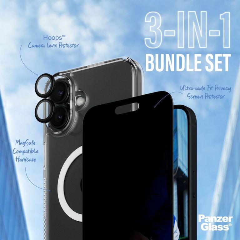PanzerGlass – iPhone 16 Plus 6.7” 3-in-1 Privacy Protect Bundle