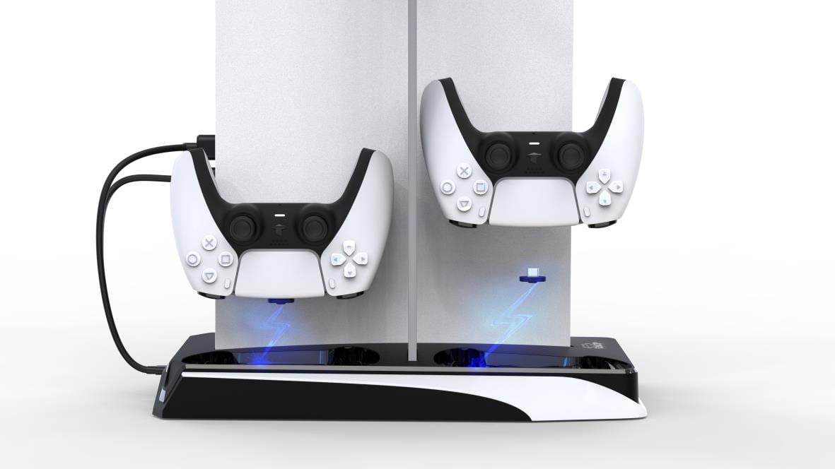 DLX+ LED Multi Function Charger Tower PS5 standard / Digital  - White