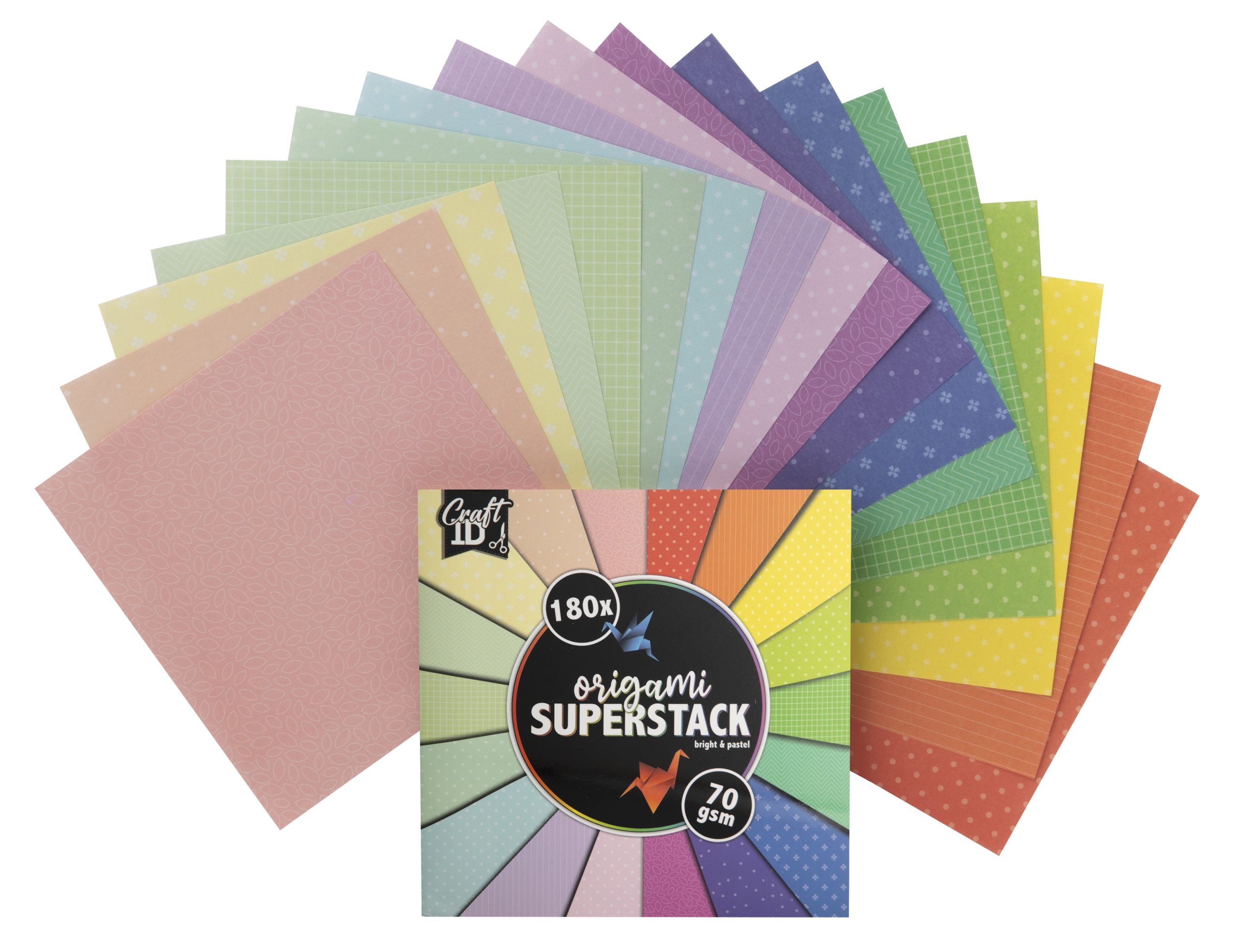 Craft ID - Origami superpack 15x15cm - 70 gsm - 180 sheet (CR0045/GE)