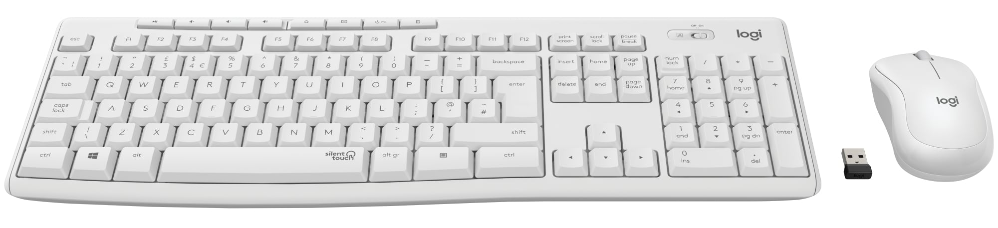 Logitech - MK295 Silent Wireless Combo Keyboard & Mouse set - Nordic Layout
