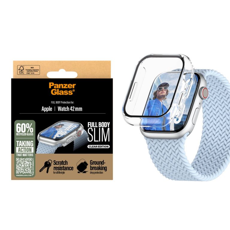 PanzerGlass – Screen Protector – Apple Watch 10 – 41mm Fullbody Slim – Transparrent