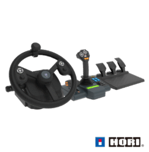 HORI - Farming Control System for PC (Windows 11/10) for Farming Simulator with Full-Size Steering Wheel, Control Panel & Pedals